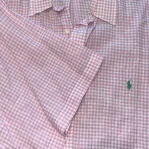 Polo by Ralph Lauren Men's Pink Checkered Shirt